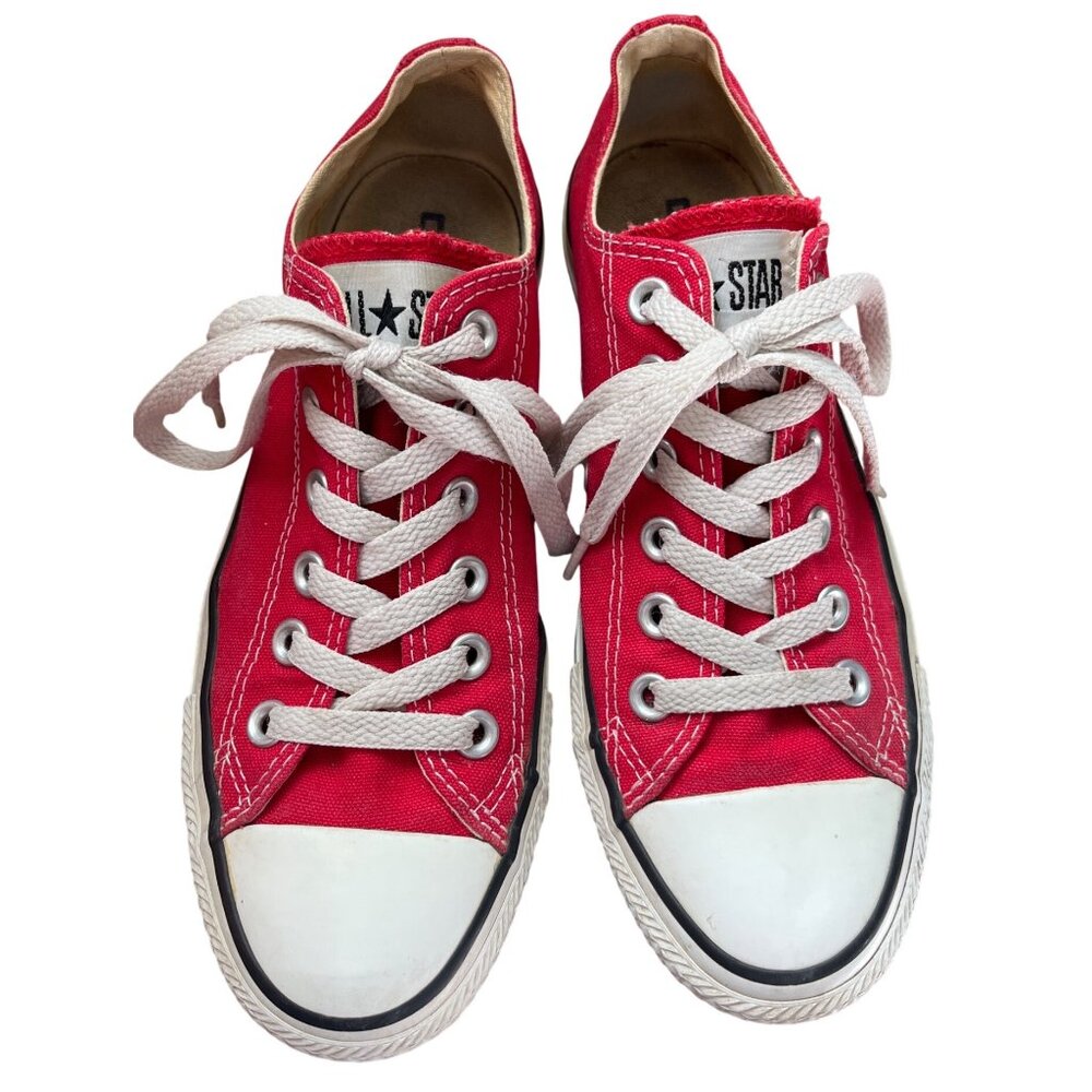 Converse All Star Red Sneakers Chuck Taylor Casual Shoes Grunge Unisex Women 5/7